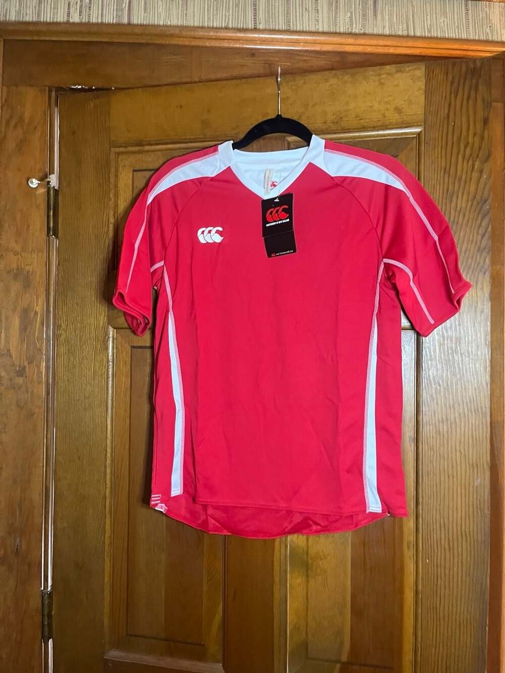 Canterbury of New Zealand Rugby Jersey Red White Size JLG